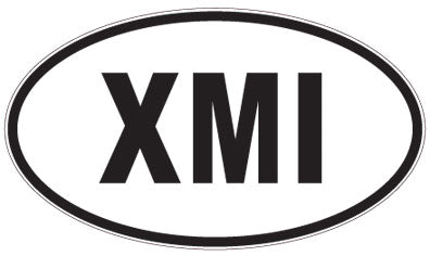 XMI - 3 Letter Initials Oval Magnet