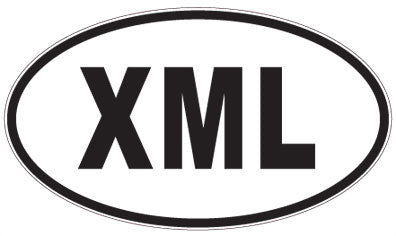 XML - 3 Letter Initials Oval Sticker