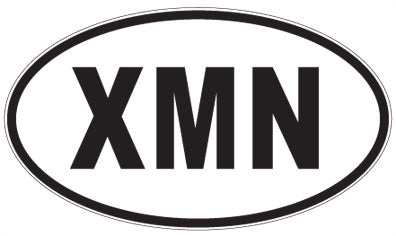 XMN - 3 Letter Initials Oval Magnet