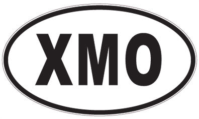 XMO - 3 Letter Initials Oval Magnet
