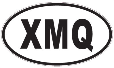 XMQ - 3 Letter Initials Oval Magnet
