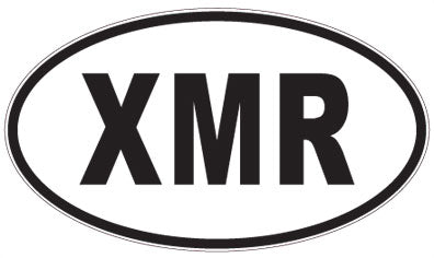 XMR - 3 Letter Initials Oval Sticker