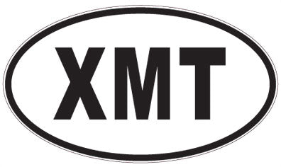 XMT - 3 Letter Initials Oval Magnet