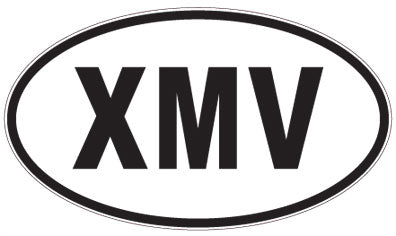 XMV - 3 Letter Initials Oval Magnet