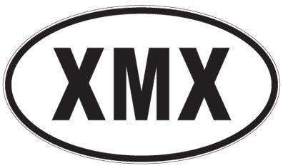 XMX - 3 Letter Initials Oval Magnet