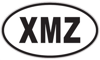 XMZ - 3 Letter Initials Oval Magnet