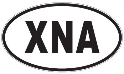 XNA - 3 Letter Initials Oval Sticker