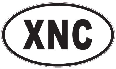 XNC - 3 Letter Initials Oval Sticker