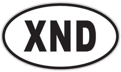 XND - 3 Letter Initials Oval Magnet