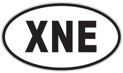XNE - 3 Letter Initials Oval Magnet