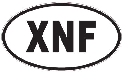 XNF - 3 Letter Initials Oval Magnet