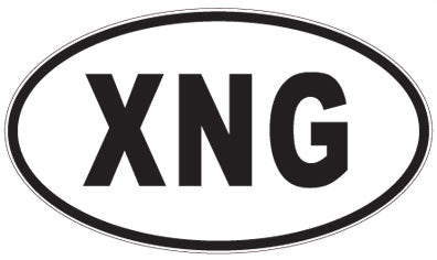 XNG - 3 Letter Initials Oval Magnet
