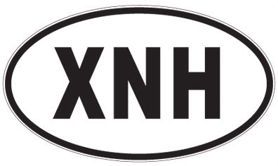 XNH - 3 Letter Initials Oval Sticker