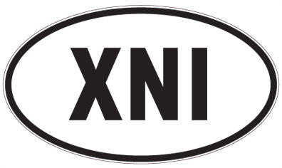 XNI - 3 Letter Initials Oval Sticker