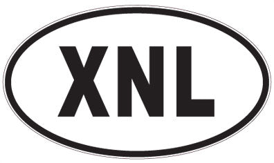 XNL - 3 Letter Initials Oval Sticker