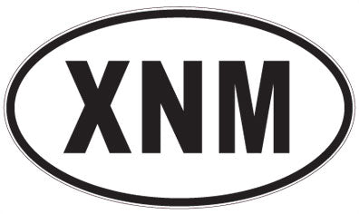 XNM - 3 Letter Initials Oval Magnet