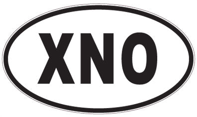 XNO - 3 Letter Initials Oval Magnet