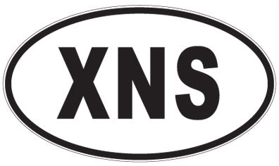 XNS - 3 Letter Initials Oval Magnet