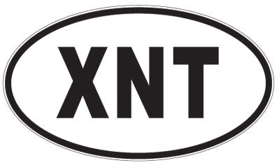 XNT - 3 Letter Initials Oval Sticker