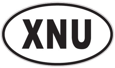 XNU - 3 Letter Initials Oval Magnet