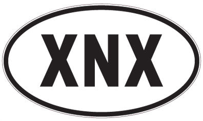 XNX - 3 Letter Initials Oval Sticker