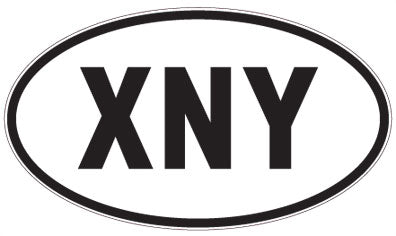 XNY - 3 Letter Initials Oval Magnet