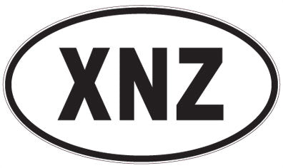 XNZ - 3 Letter Initials Oval Magnet