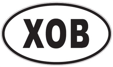 XOB - 3 Letter Initials Oval Magnet