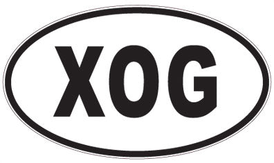 XOG - 3 Letter Initials Oval Magnet