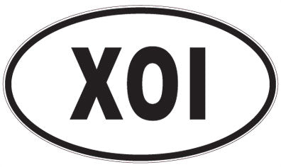 XOI - 3 Letter Initials Oval Magnet
