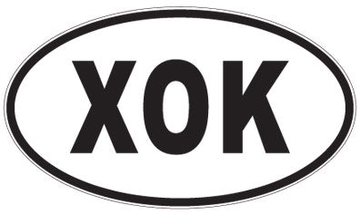 XOK - 3 Letter Initials Oval Magnet