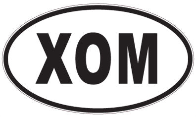 XOM - 3 Letter Initials Oval Magnet