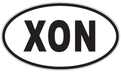 XON - 3 Letter Initials Oval Sticker
