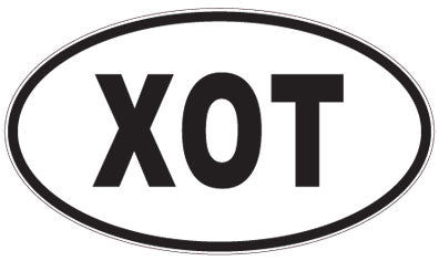 XOT - 3 Letter Initials Oval Magnet