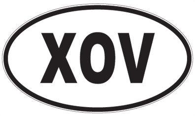 XOV - 3 Letter Initials Oval Sticker