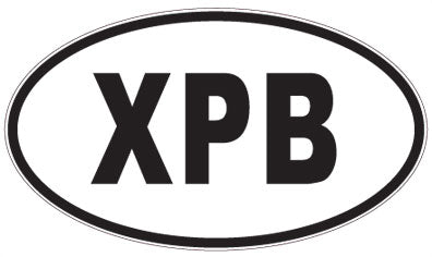 XPB - 3 Letter Initials Oval Magnet