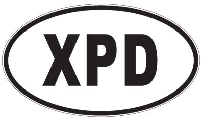XPD - 3 Letter Initials Oval Magnet