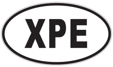 XPE - 3 Letter Initials Oval Sticker