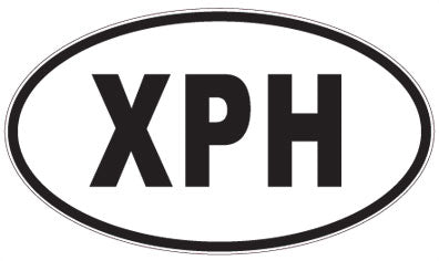 XPH - 3 Letter Initials Oval Sticker