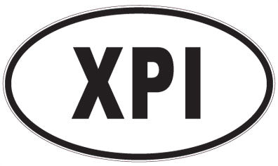 XPI - 3 Letter Initials Oval Sticker