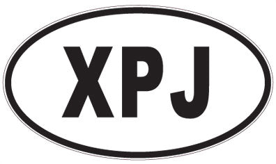 XPJ - 3 Letter Initials Oval Magnet