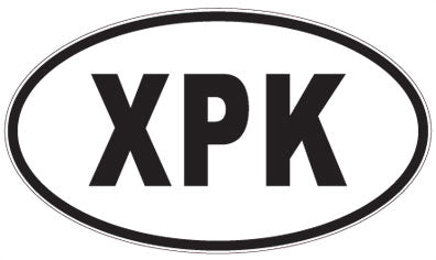 XPK - 3 Letter Initials Oval Sticker