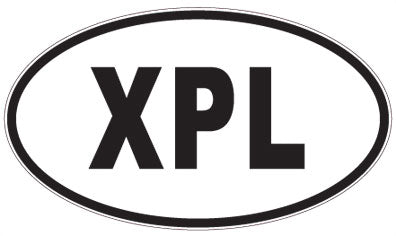 XPL - 3 Letter Initials Oval Magnet