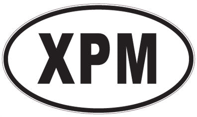 XPM - 3 Letter Initials Oval Magnet