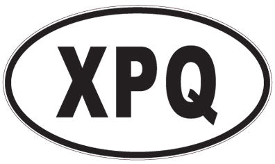 XPQ - 3 Letter Initials Oval Magnet