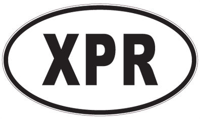 XPR - 3 Letter Initials Oval Sticker