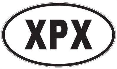 XPX - 3 Letter Initials Oval Sticker