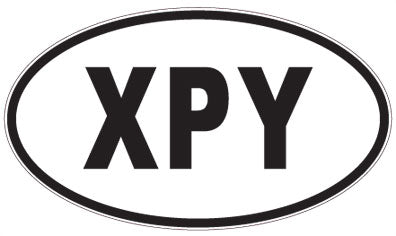 XPY - 3 Letter Initials Oval Magnet
