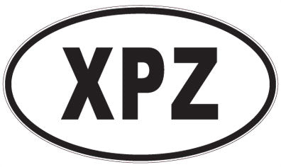 XPZ - 3 Letter Initials Oval Magnet