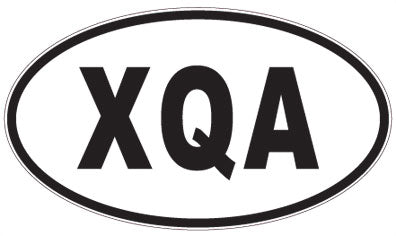 XQA - 3 Letter Initials Oval Magnet